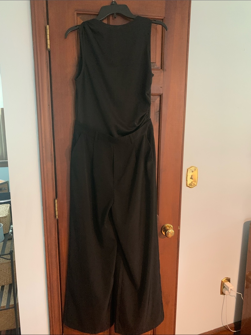 Cider Black Sleeveless Wide-Leg Jumpsuit
